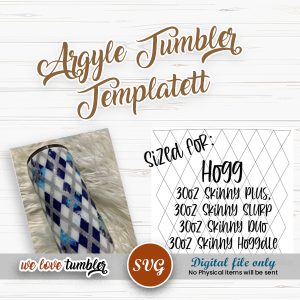 Argyle Tumbler Template 30oz TAPERED Skinny Plus, Skinny Slurp, Skinny Duo, Skinny Hoggdle Hogg