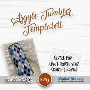 Argyle Tumbler Template 20oz Skinny Straight MakerFlo