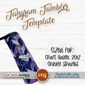 Tangram Tumbler Template 20oz Skinny Straight Craft Haven